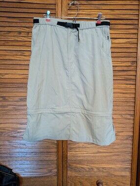 Columbia‎ Tan Skirt Zip Off Bottom Size Large Ladies